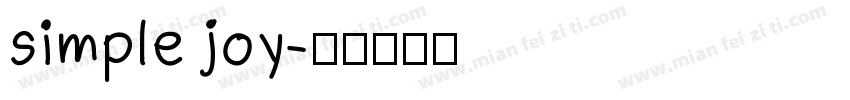simple joy字体转换